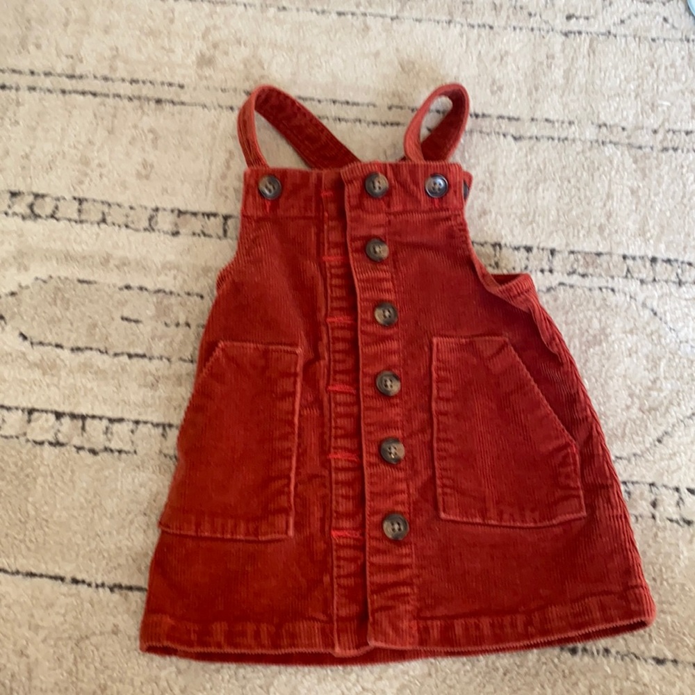 Corduroy dress orange